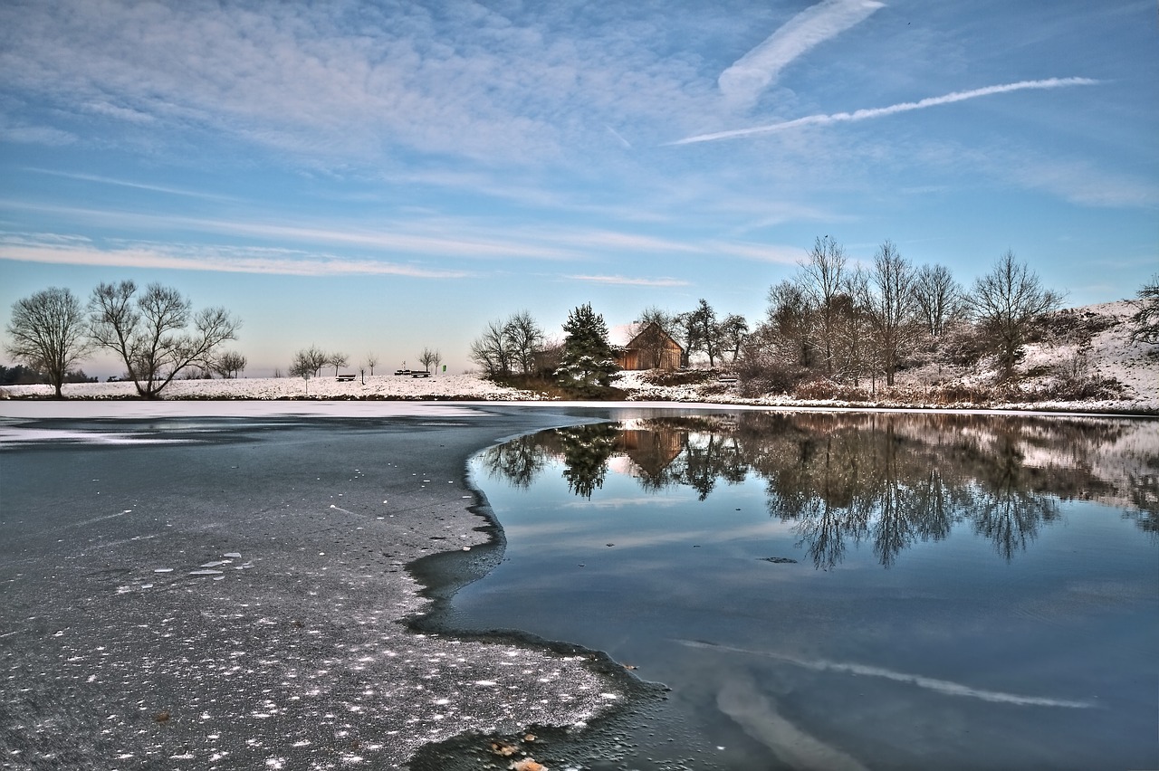 Image - time of year winter landscape lake