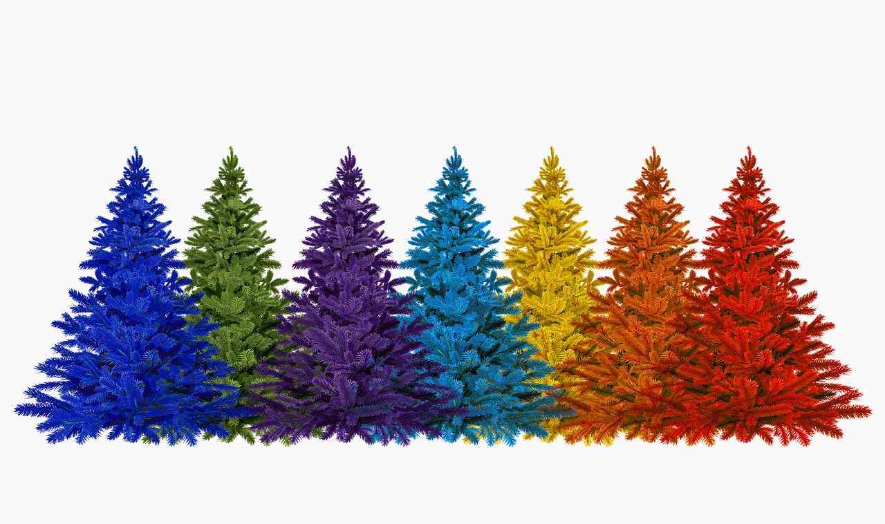 Image - christmas colorful rainbow colors