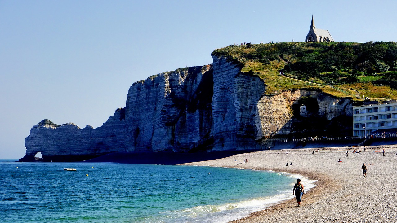 Image - france normandy coast cliff beach