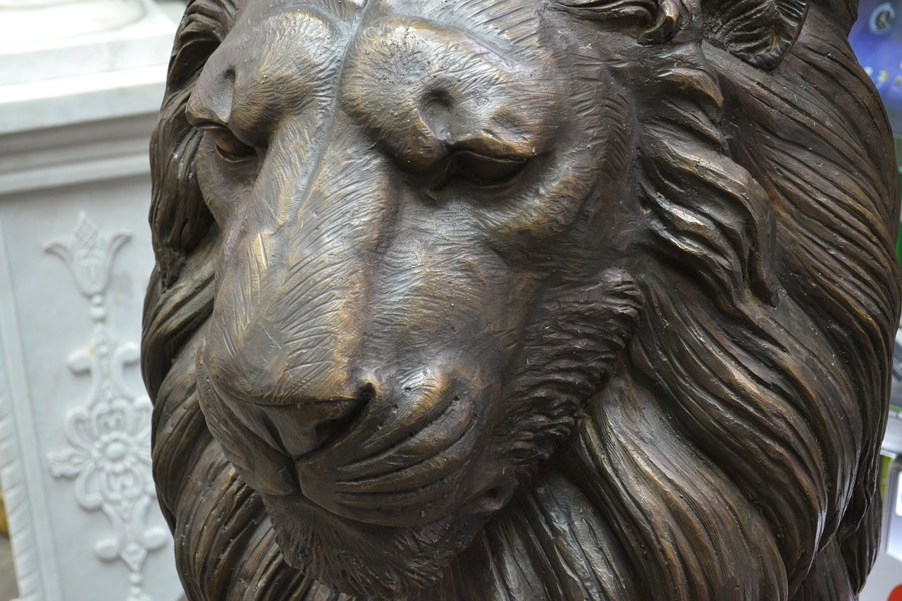 Image - lion statue art hand carved