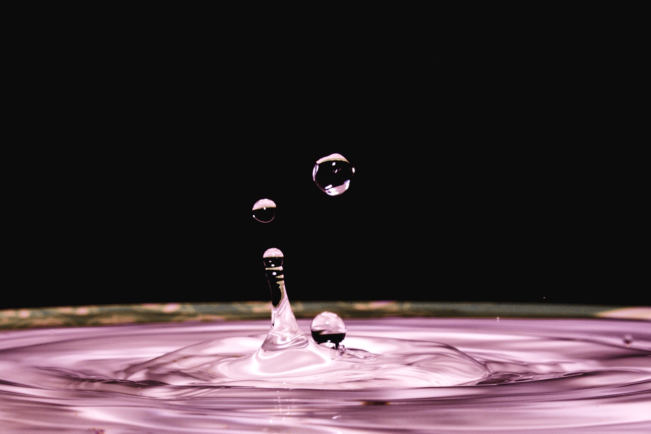 Image - drop water splash purple clean