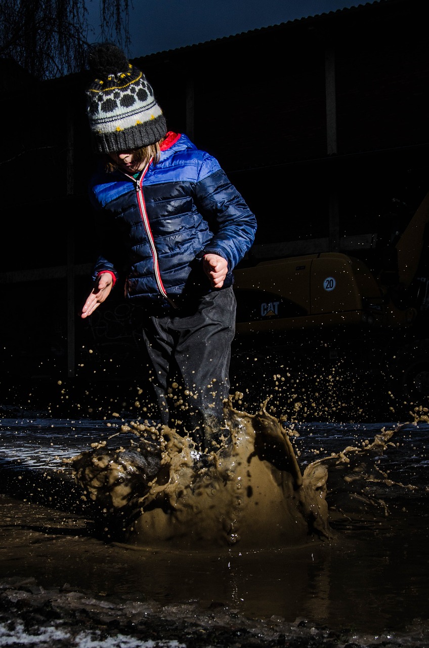 Image - puddle child winter inject