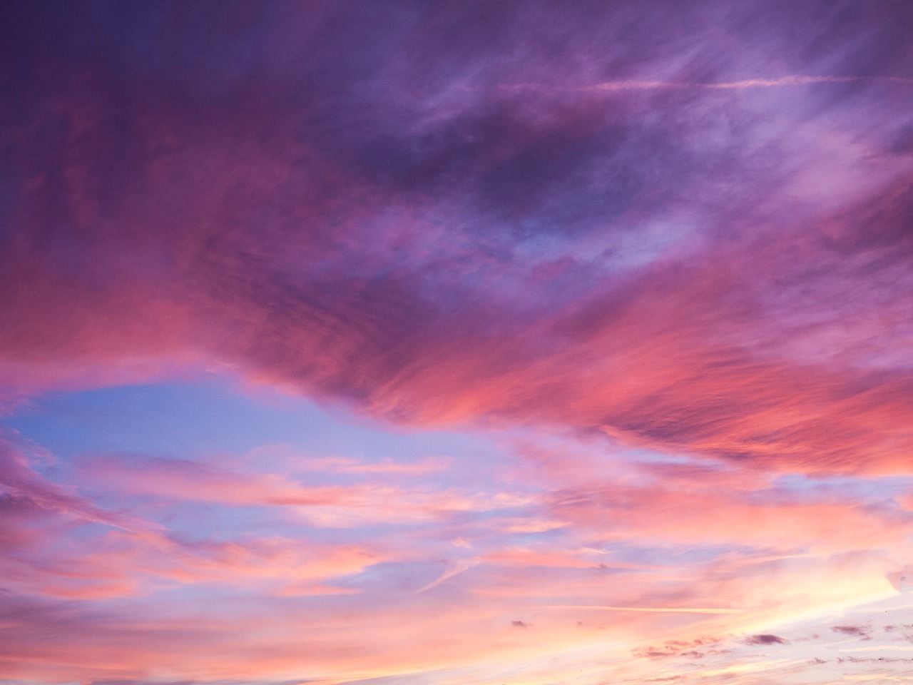 Image - afterglow sunset sky clouds