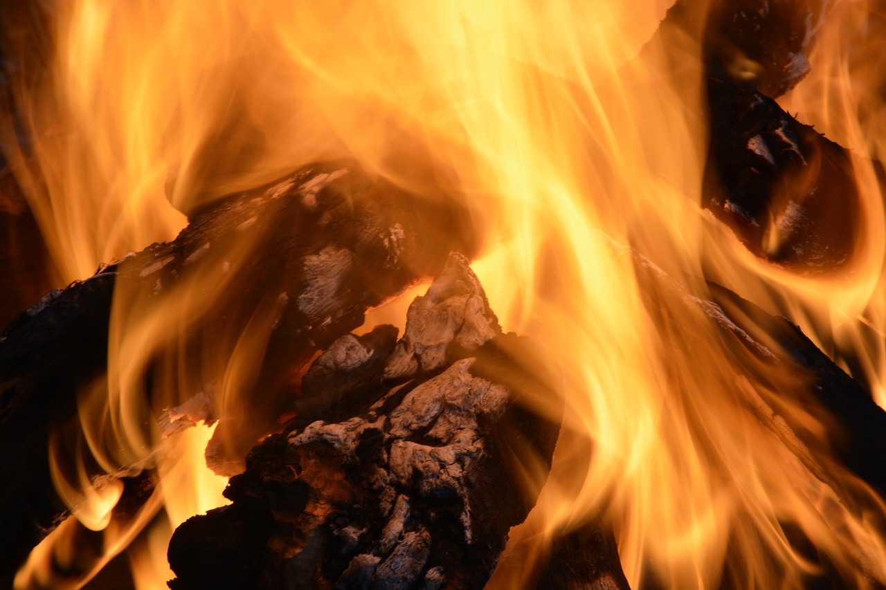 Image - fire coal yellow environment wood