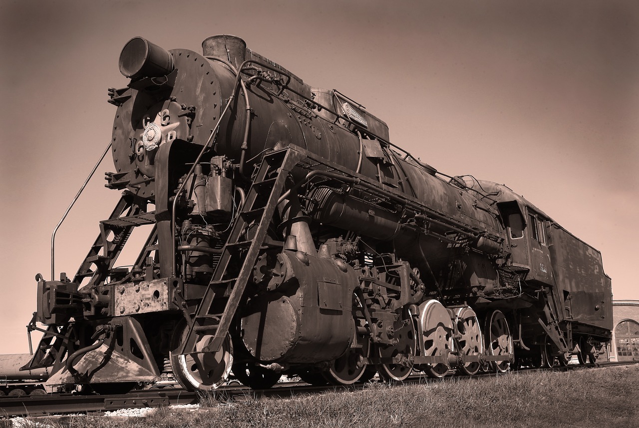 Image - retro steam locomotive technique