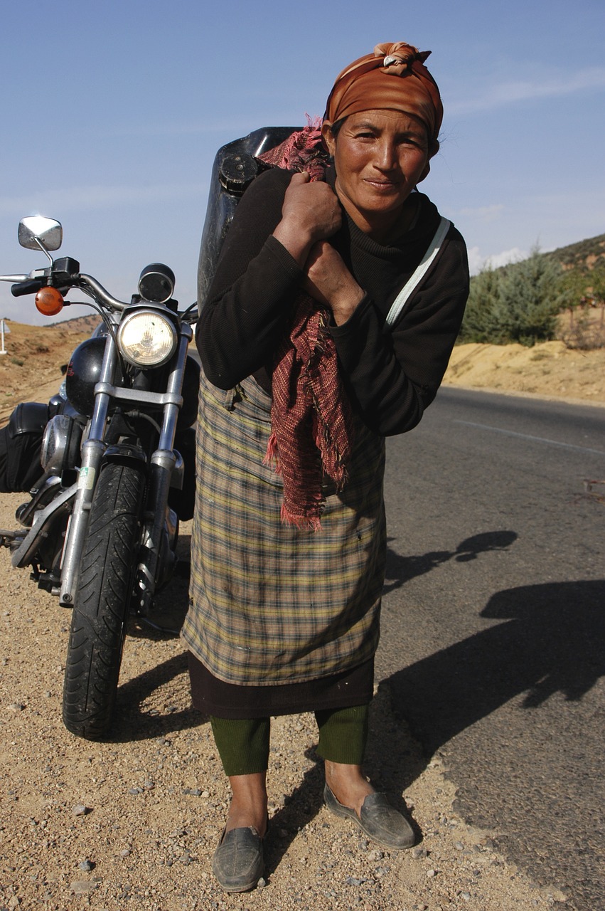 Image - moroccan woman motorcycle