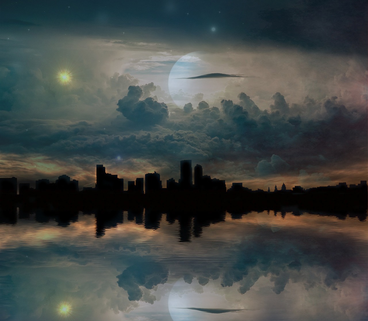 Image - universe skyline planets stars