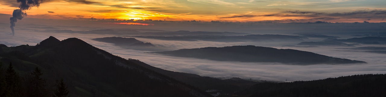 Image - sunrise fog the swiss mittelland