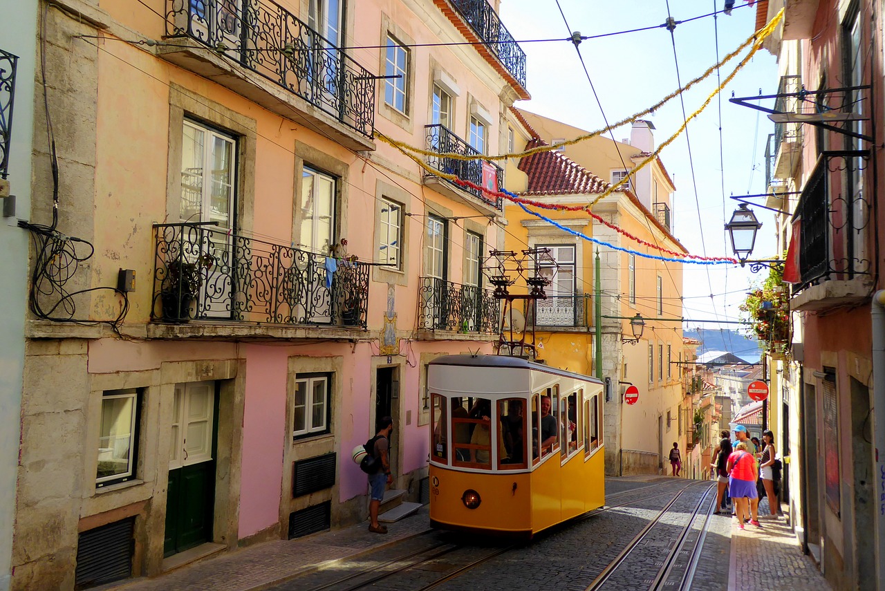 Image - lisbon colorful town center