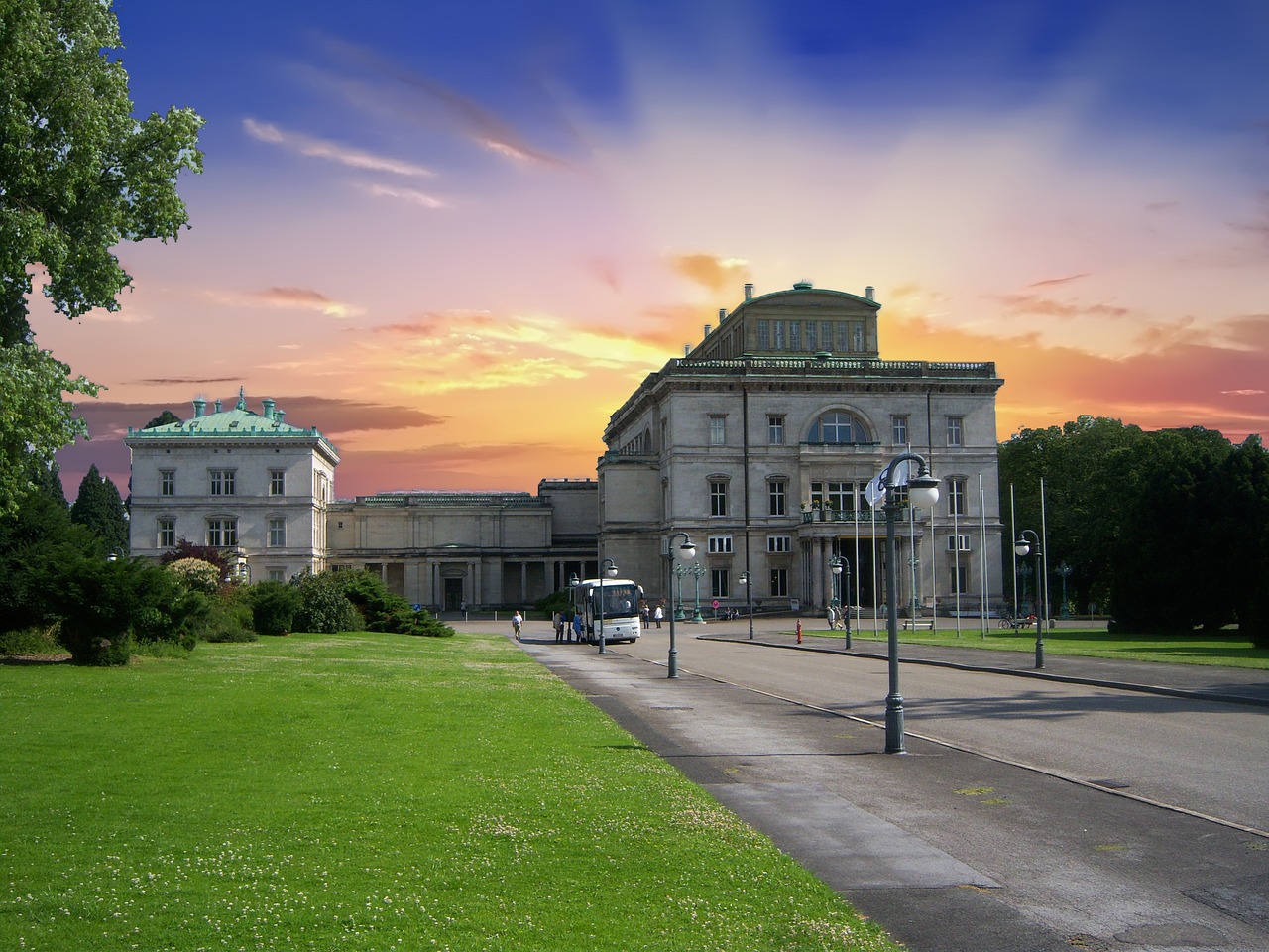 Image - sunset villa summer abendstimmung