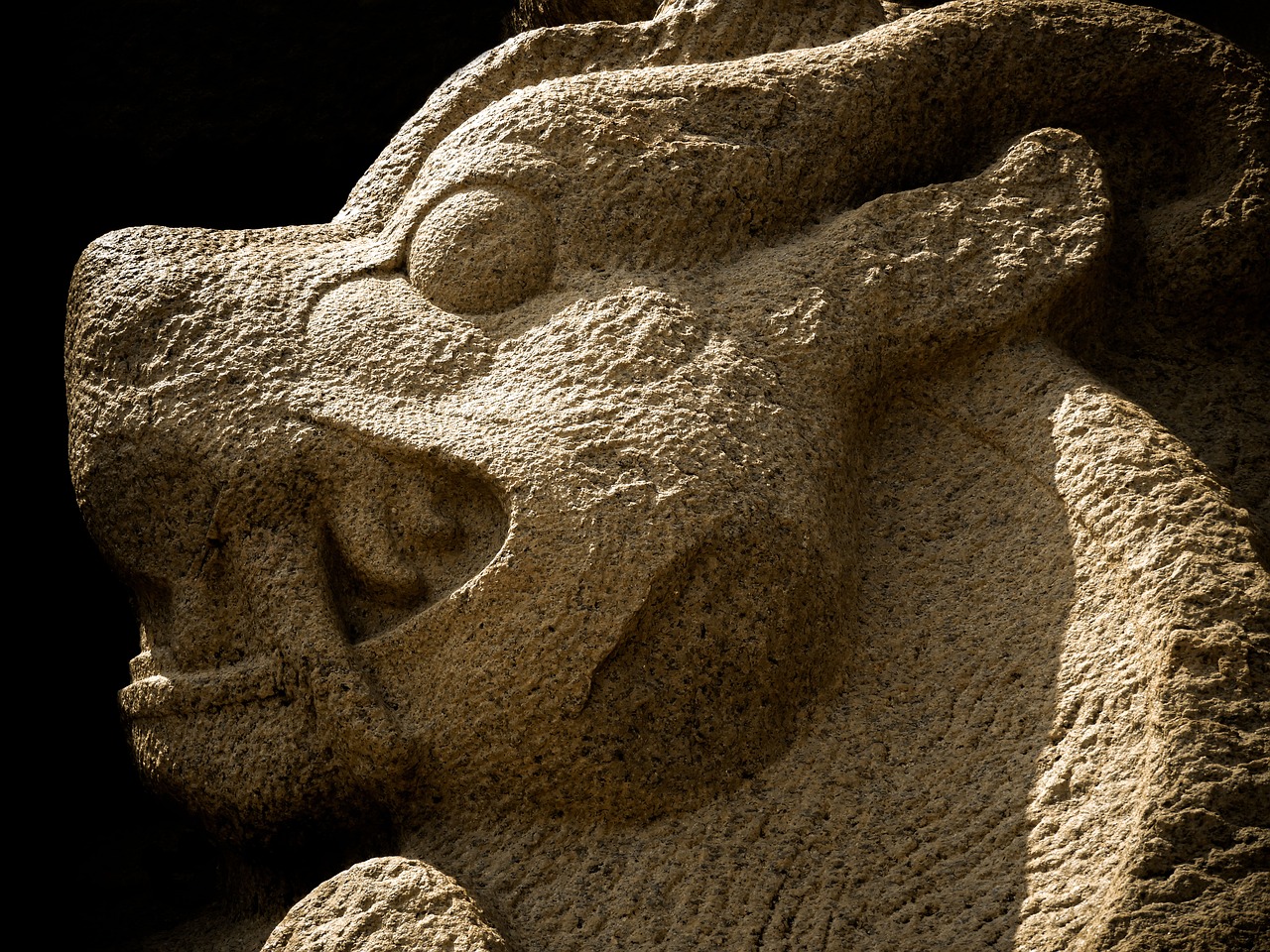 Image - tiger cave sculpture stone temple