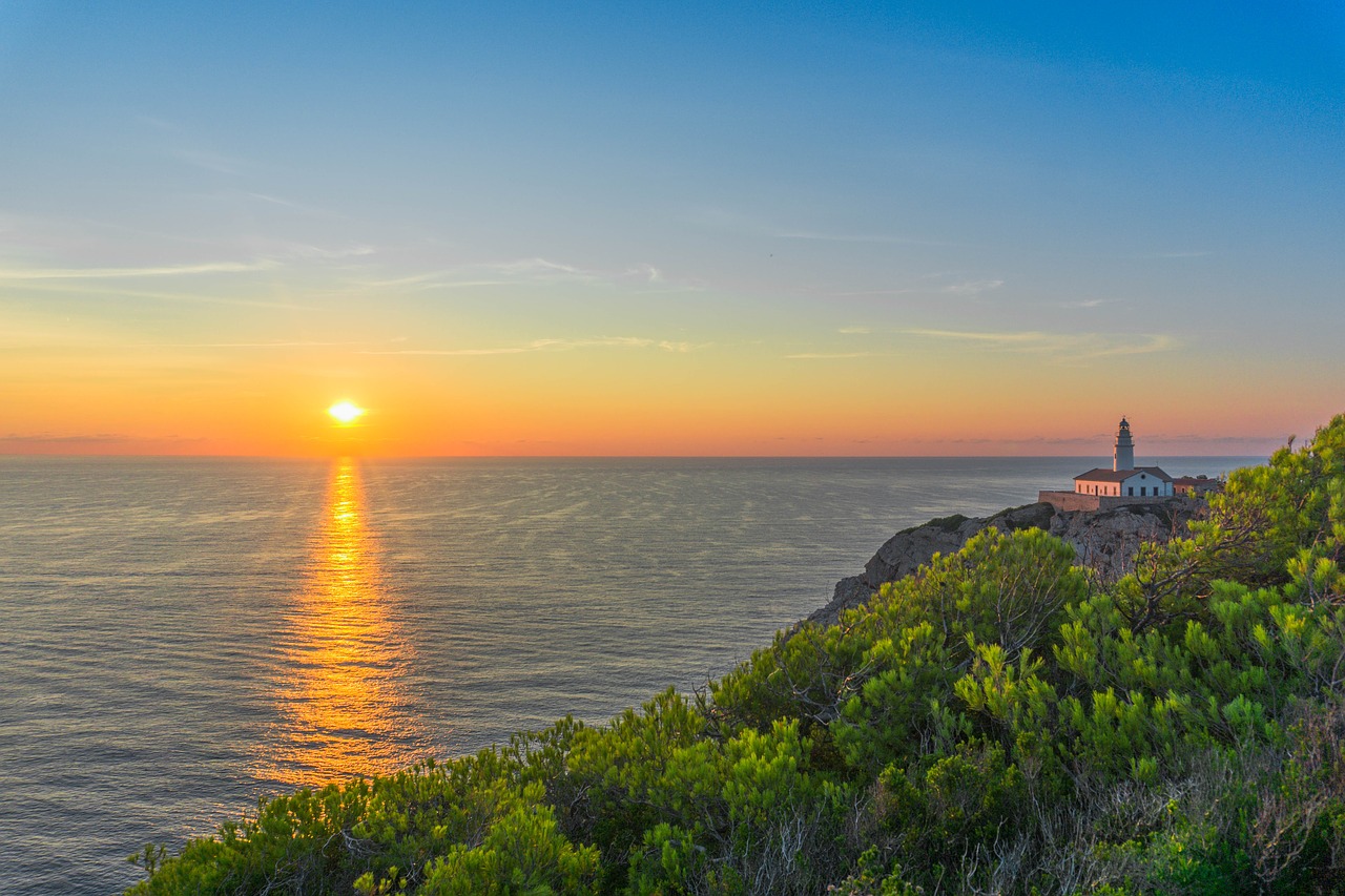 Image - mallorca sea sunrise water rock