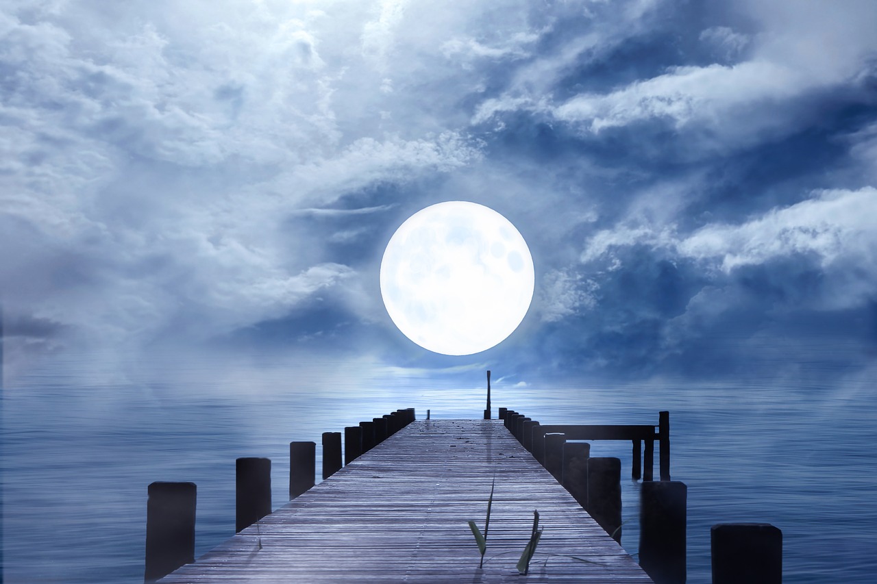 Image - good night full moon moonlight