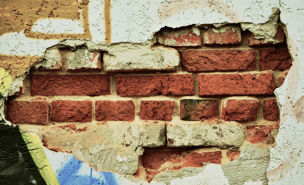 Image - wall hauswand brick plaster facade