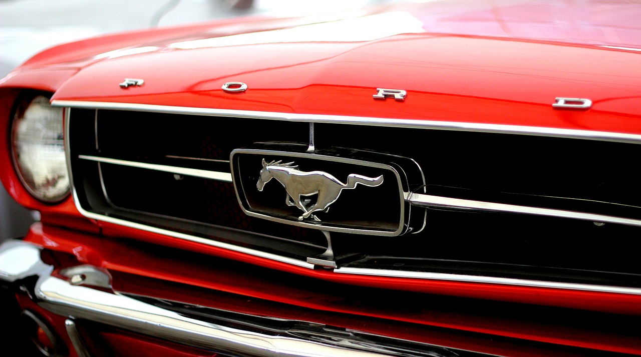 Image - ford mustang stallion red america