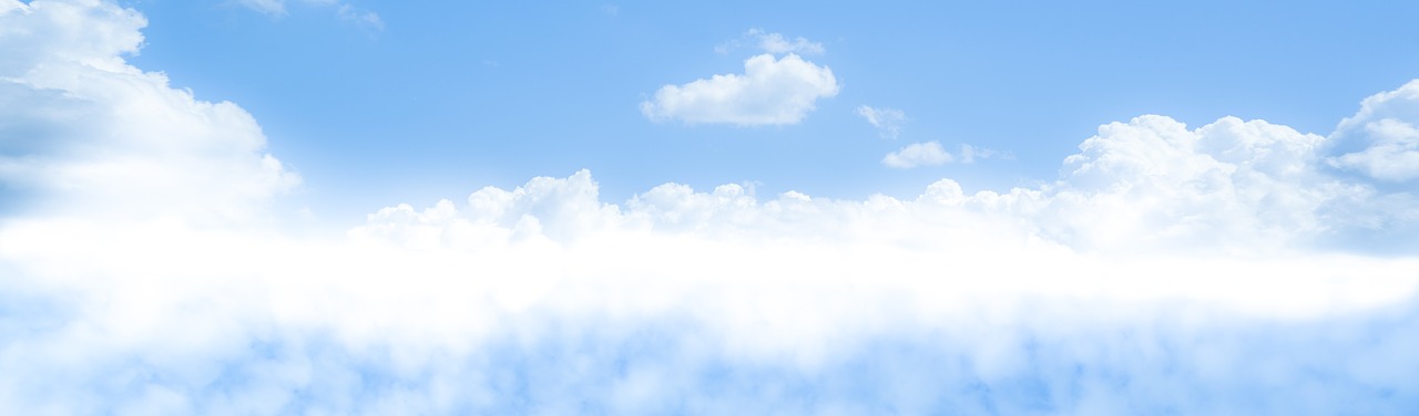 Image - blue sky merge clouds fluffy