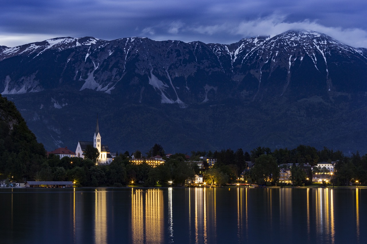 Image - bled slovenia landscape night