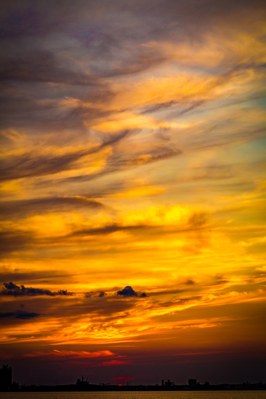 Image - orange sunset sky cloud cloudscape