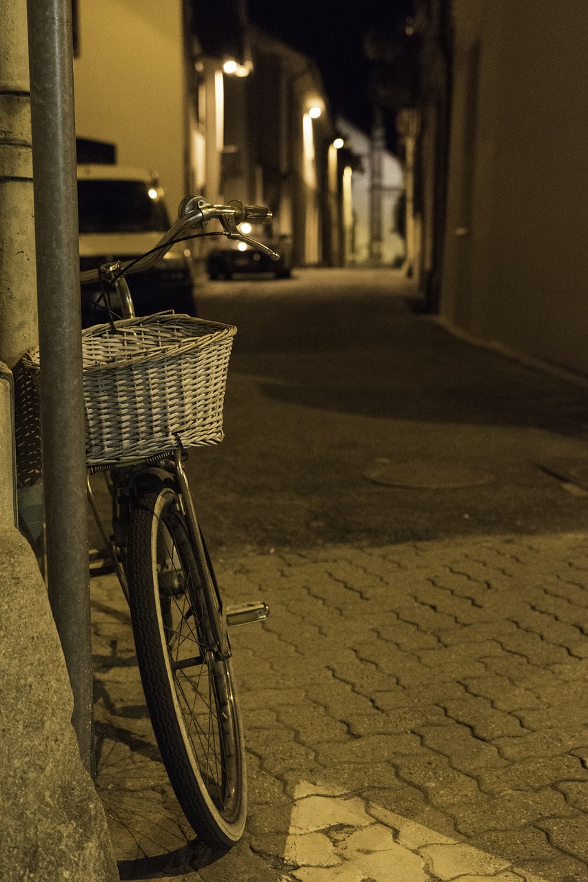 Image - bicycle evening country italy bike