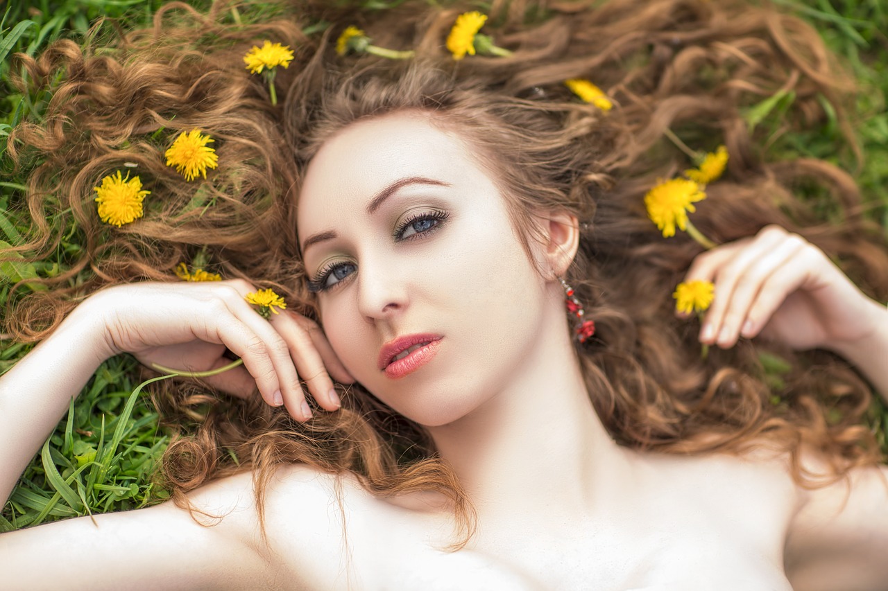 Image - girl dandelions summer