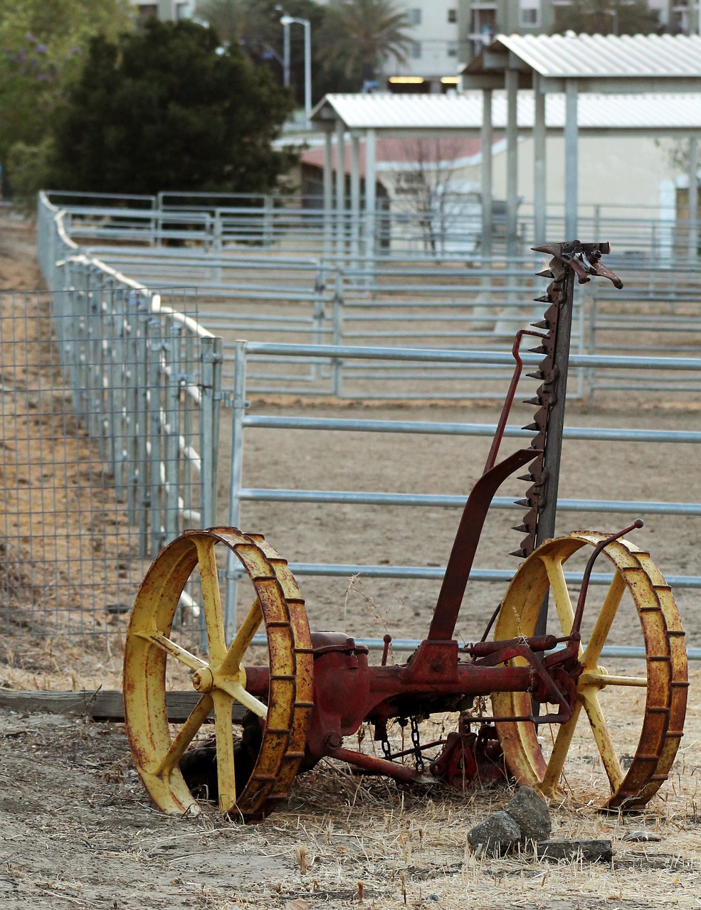 Image - farm tools corral farming plow