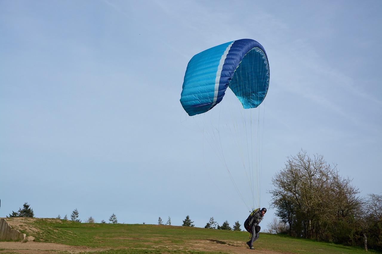 Image - paragliders practice in free flight