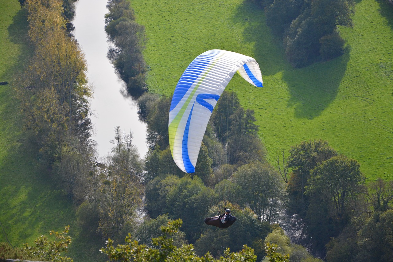 Image - paragliders practice in free flight