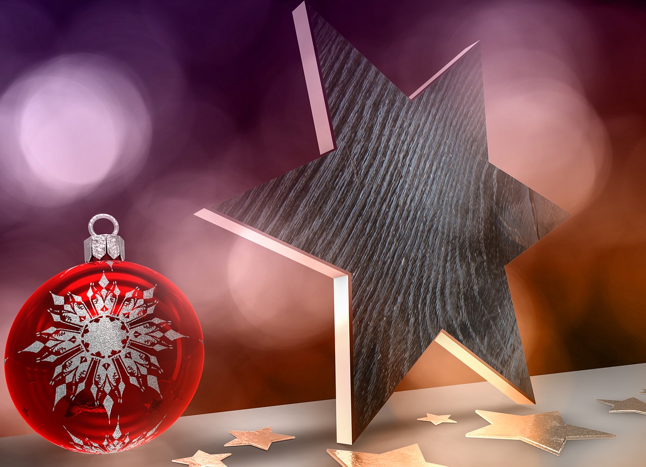 Image - christmas rendering wood star star