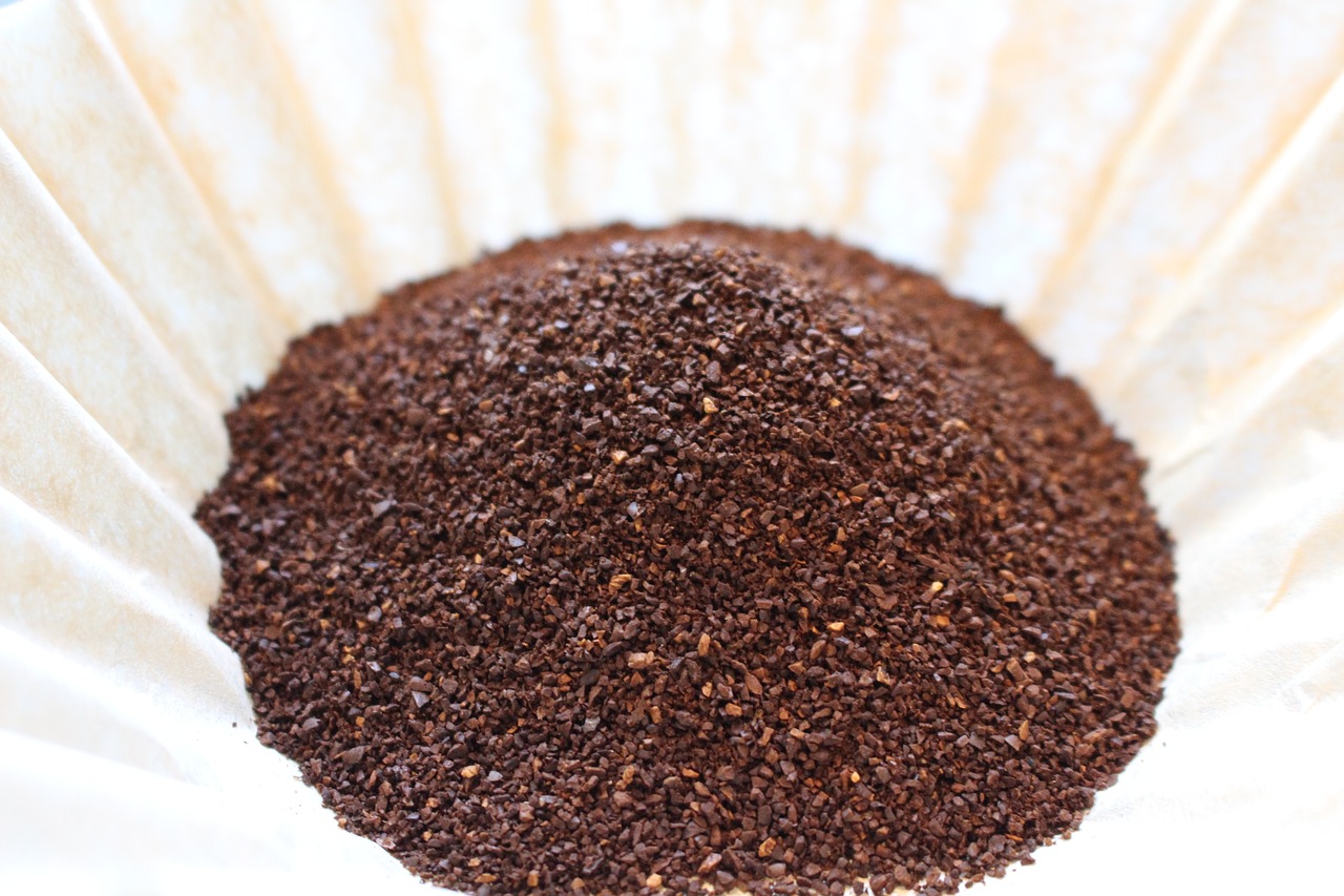 Image - coffee grounds filter brown