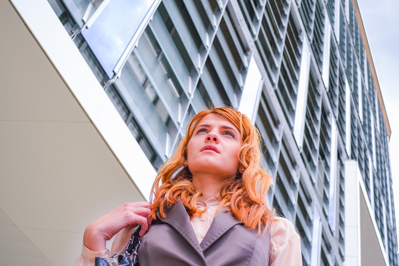 Image - beautiful business woman outdoors