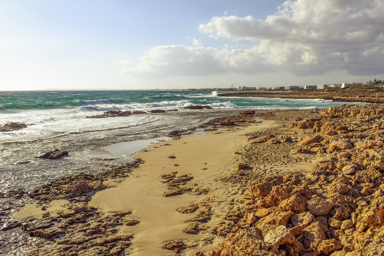 Image - beach coast waves crushing sea