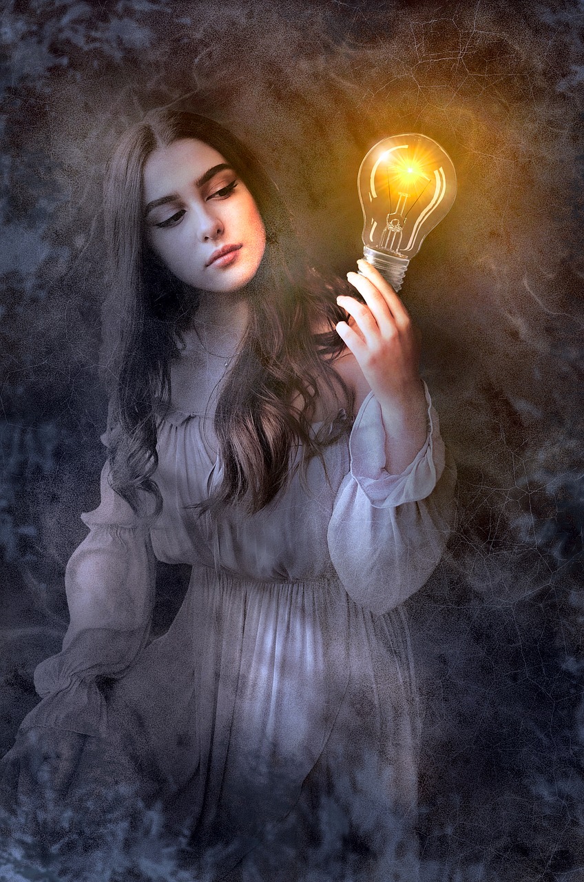 Image - fantasy book cover woman light bulb