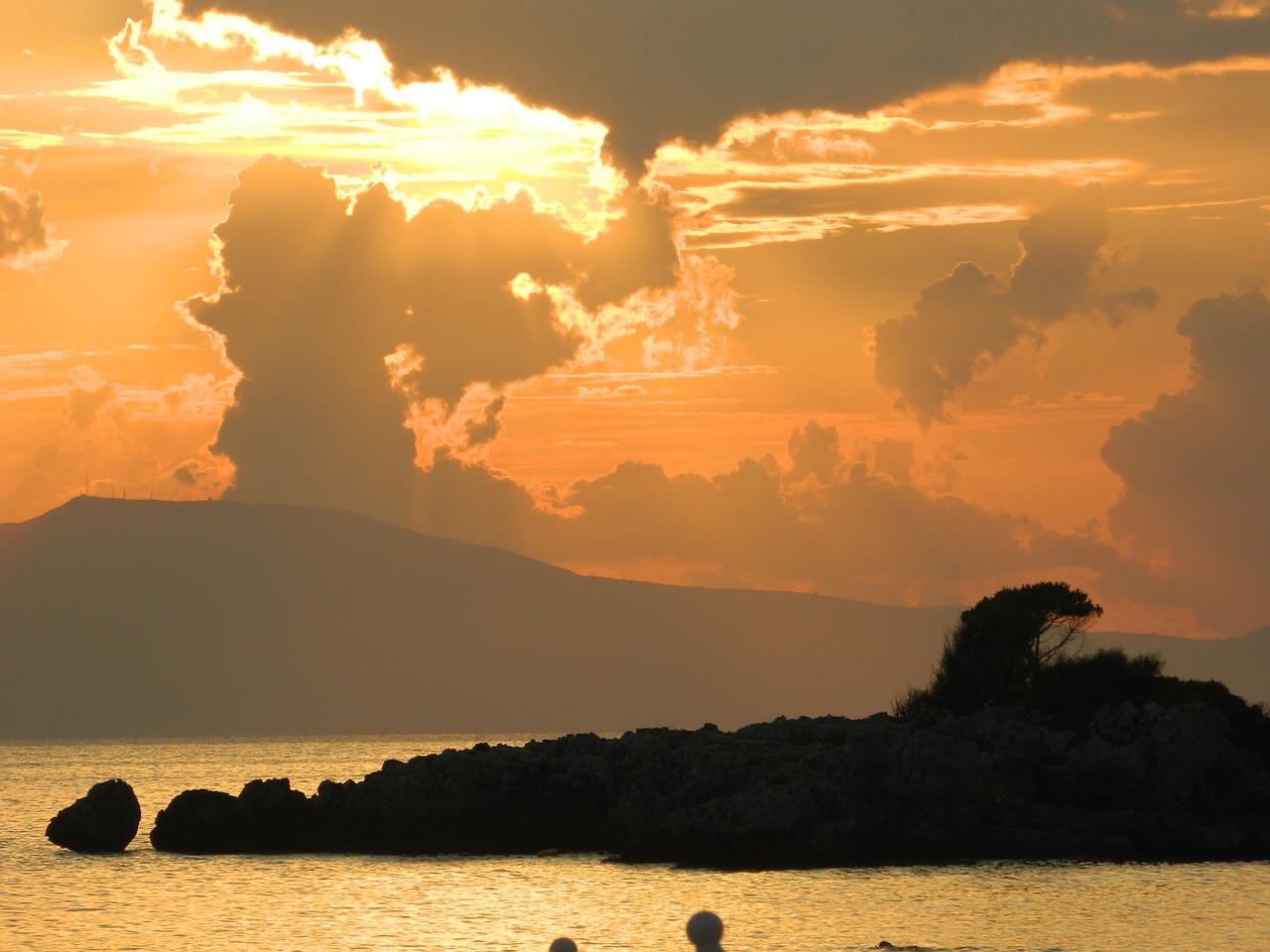 Image - sunset clouds silhouette sky sun