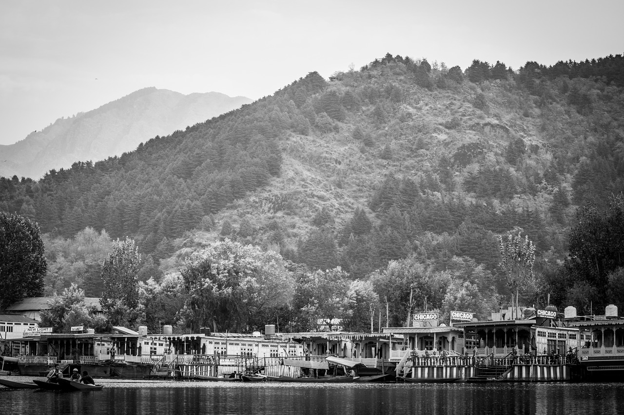 Image - mountains black and white landscape