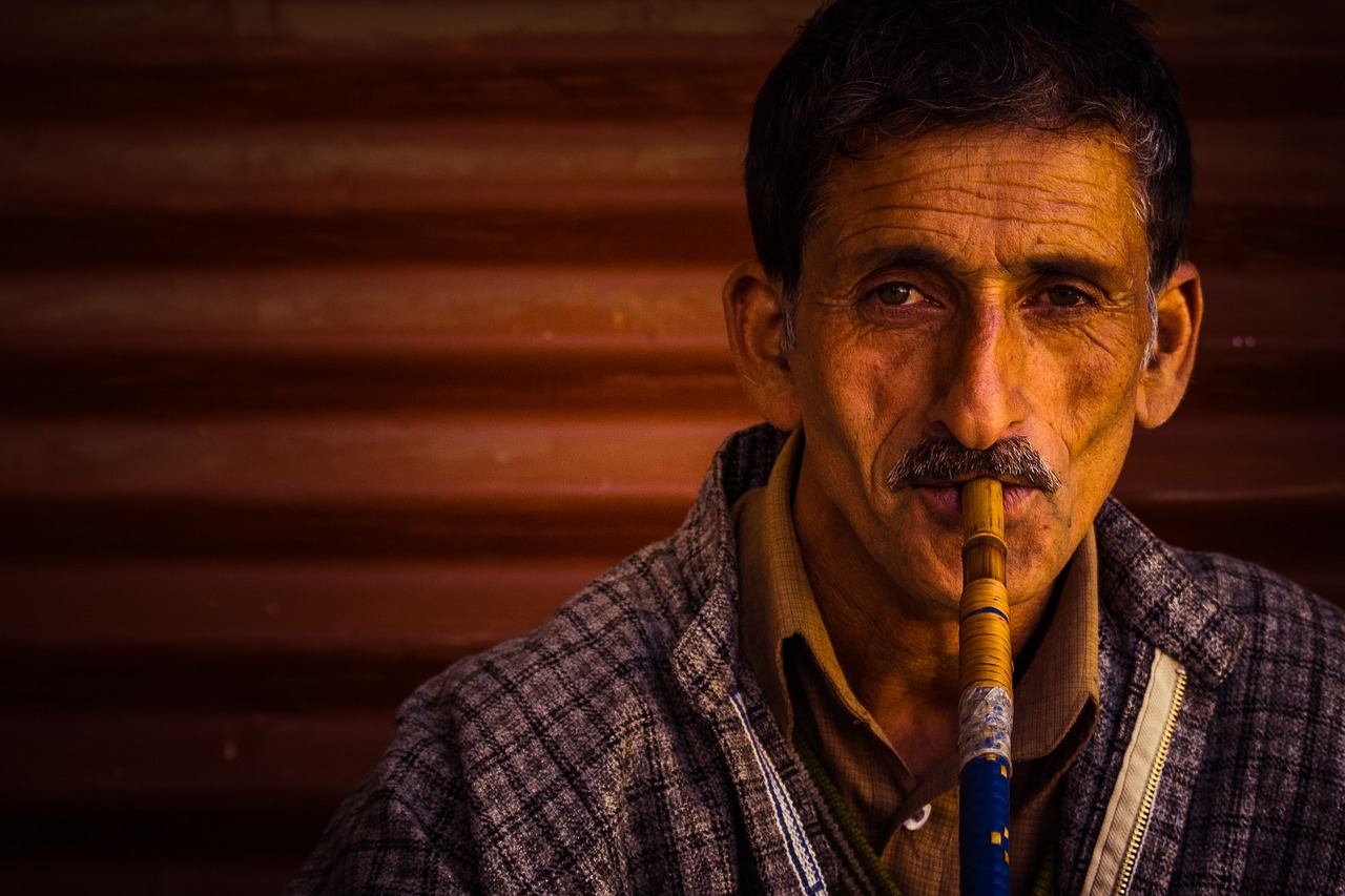 Image - portrait man man smoking hookah
