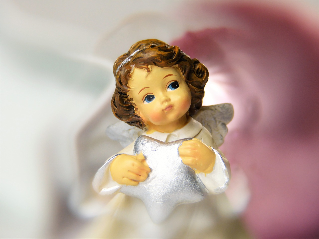 Image - angel pink white figure romantic