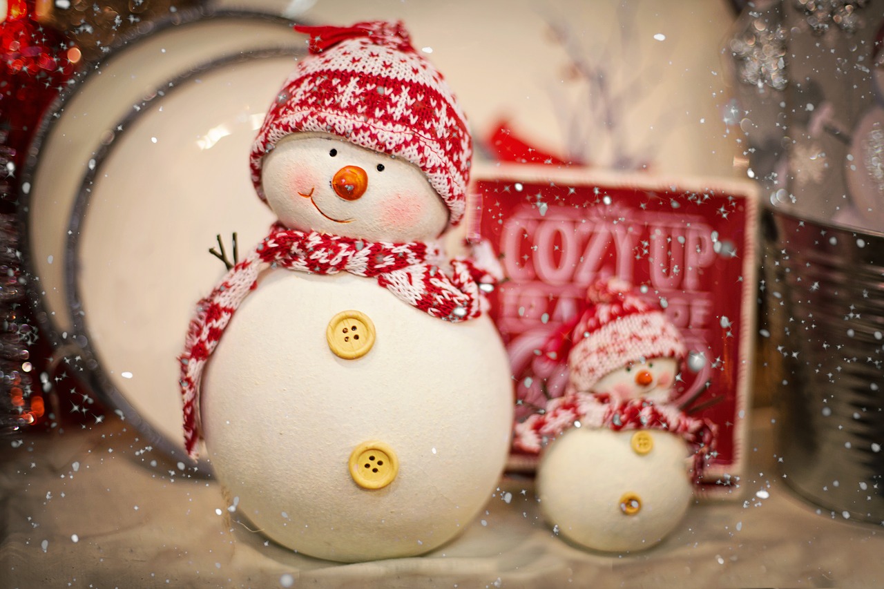 Image - snowman red christmas winter