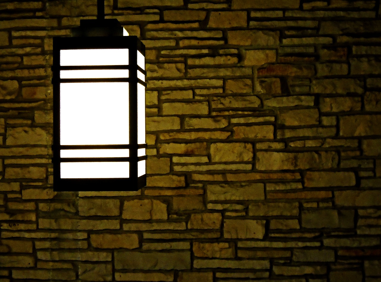 Image - light lamp glow illuminated wall