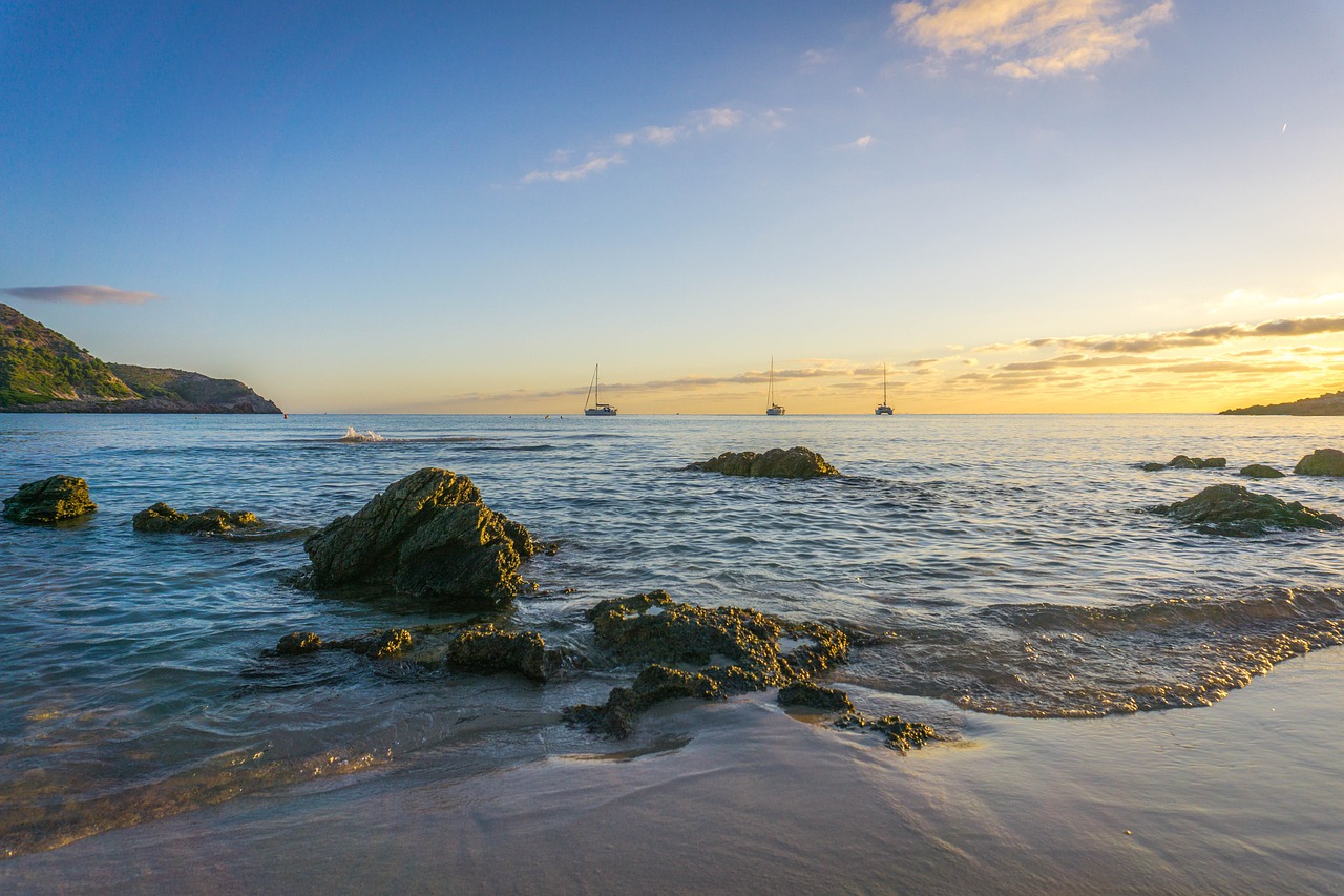 Image - mallorca beach water sky sea