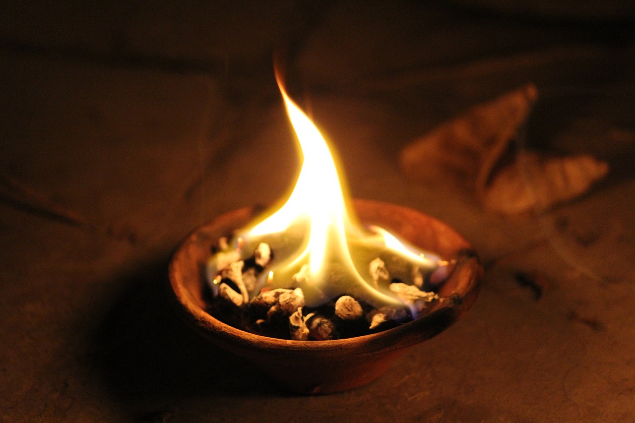 Image - diya light flame ignite fire