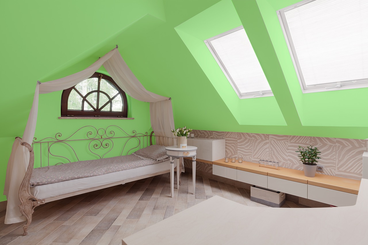 Image - green bedroom house bed apartment