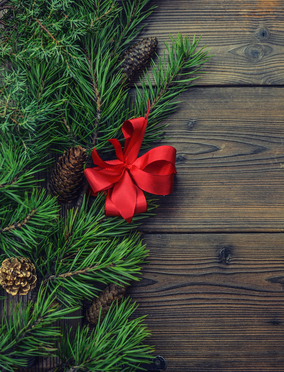 Image - background christmas pine wooden