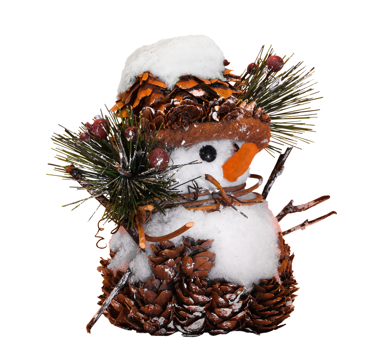 Image - winter decoration snow man isolated