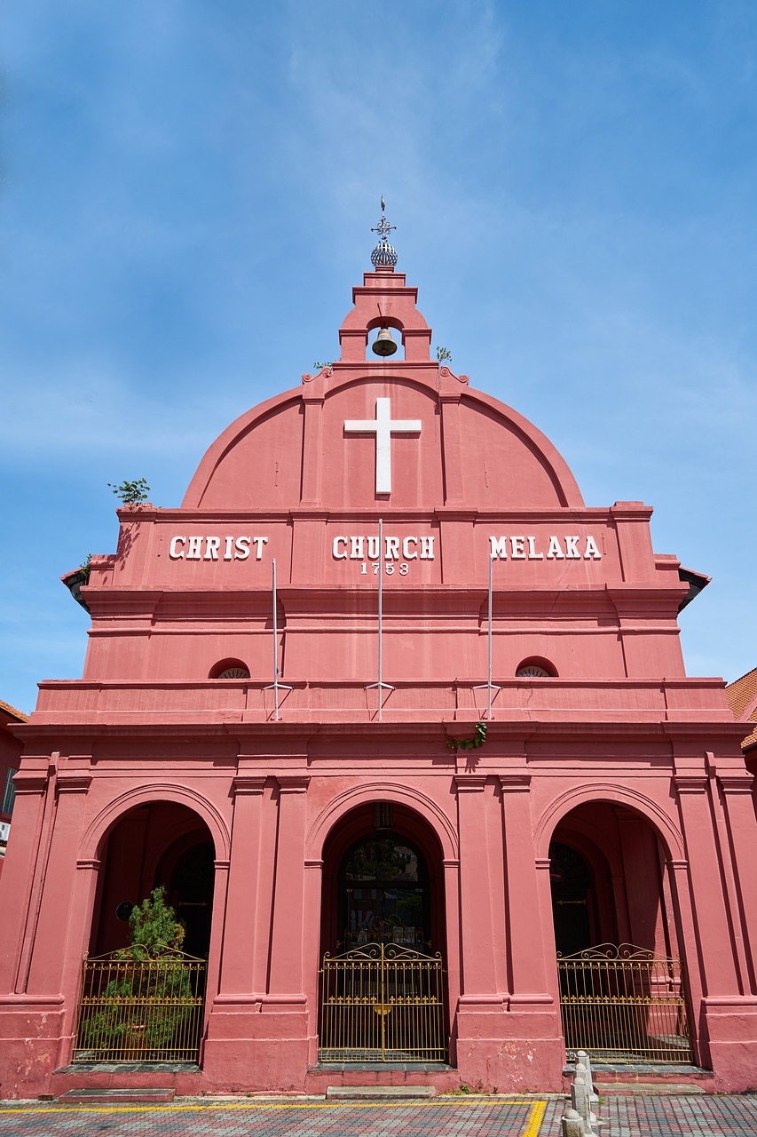 Image - church malaysia red jesus cross