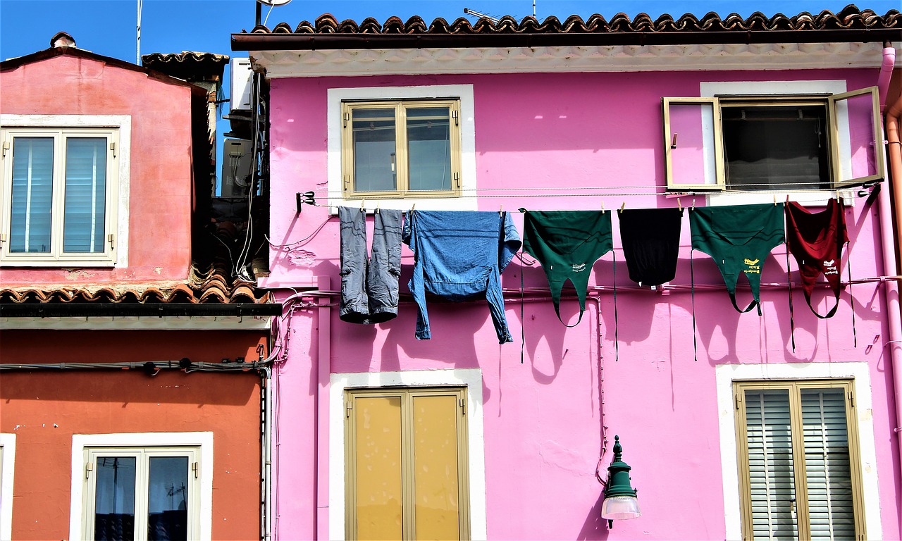 Image - venice burano italy washing