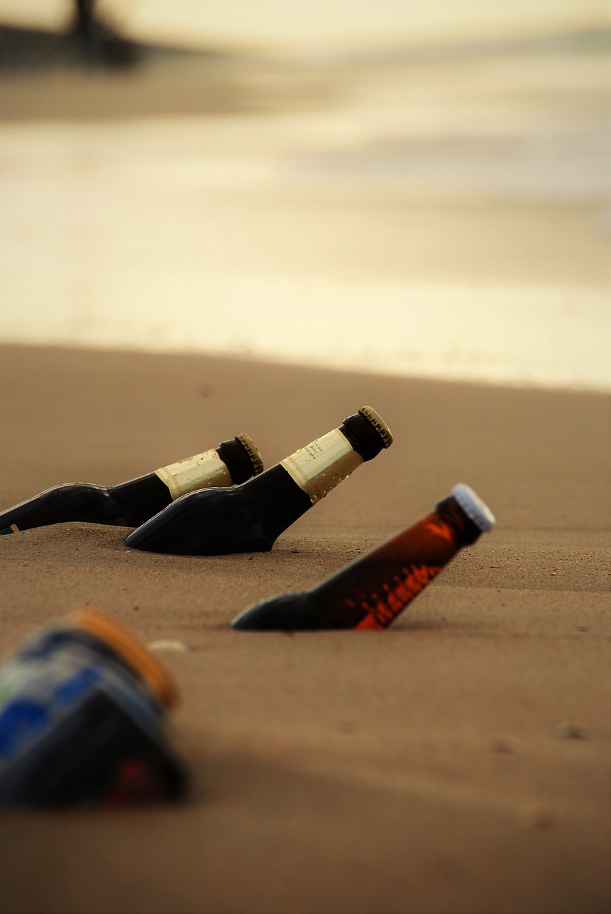 Image - beer beach bottles holiday wave