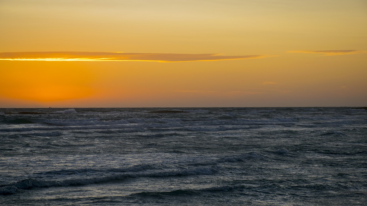 Image - italy sunset beach lights holiday