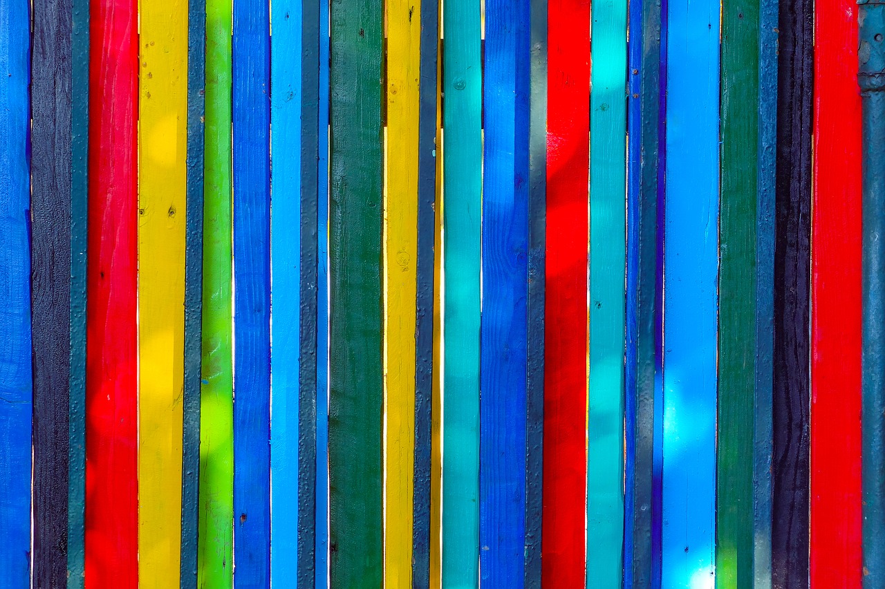 Image - gate wood painted colorful colors