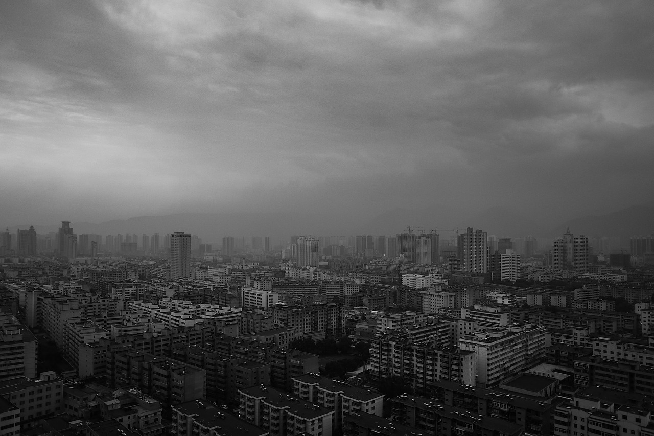Image - city scenery black and white china