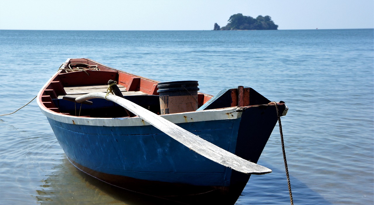 Image - boat fishing sea fishing boat oar